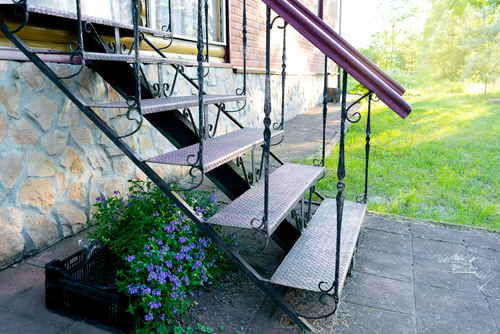Terrasse ståltrappe